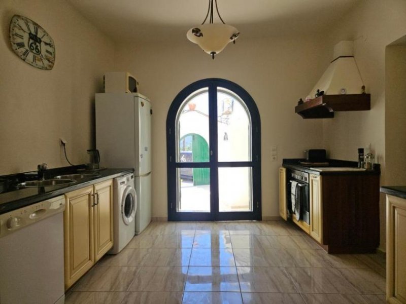 Kalo Chorio bei Chersonisos Kreta, Kalo Chorio: Traditionelles Steinhaus mit Dachterrasse und Meerblick zu verkaufen Haus kaufen